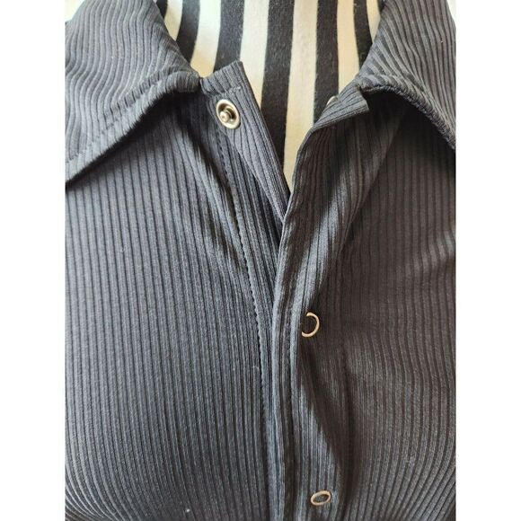Vintage 90s Guess Jeans Men's M Collared Snap Shirt Rave - Picture 2 of 5